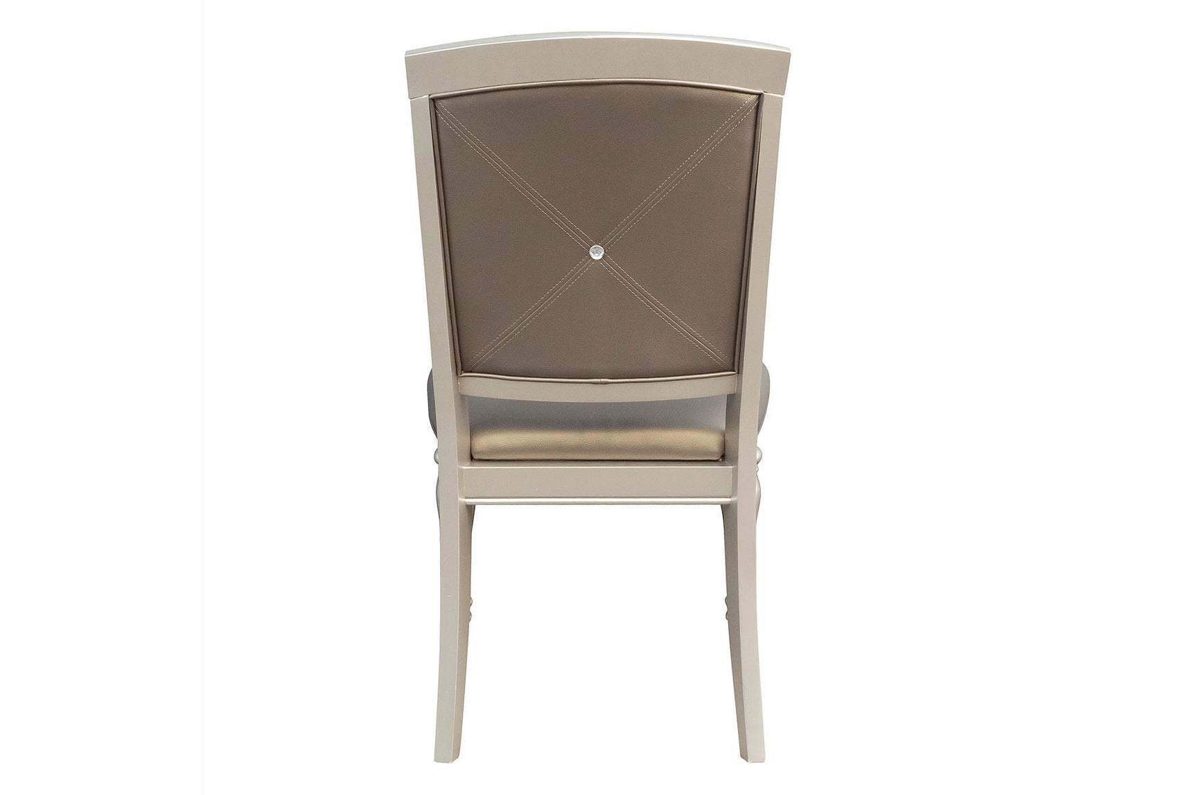 Orsina Pearl Faux Leather Rectangular Dining Room Set main view
