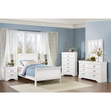 Mayville White Traditional Okume Veneer, Wood And Engineered Wood Youth Twin Sleigh Bedroom Set - Ella Furniture