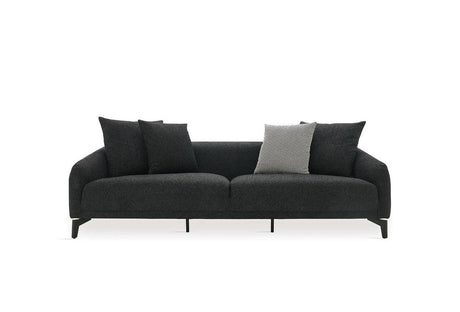 Maison Black 3-Seater Sofa angled front view