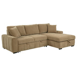 Pastrana sectional sofa chaise storage open view