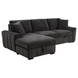 Pastrana Sleeper Sectional showing chaise storage open