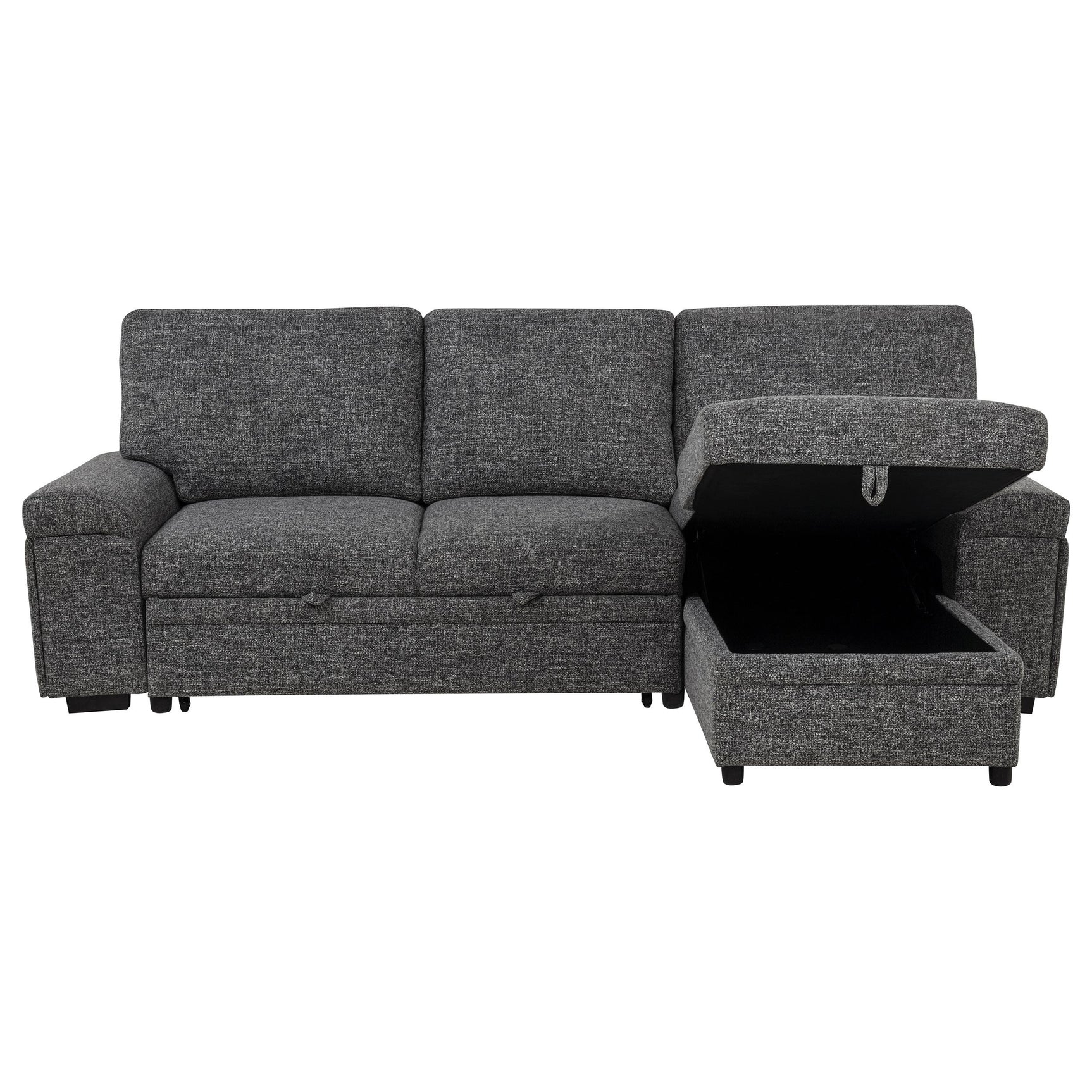 Back cushions with reversible polyester fiber fill on Demko sectional