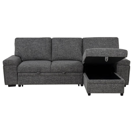 Back cushions with reversible polyester fiber fill on Demko sectional