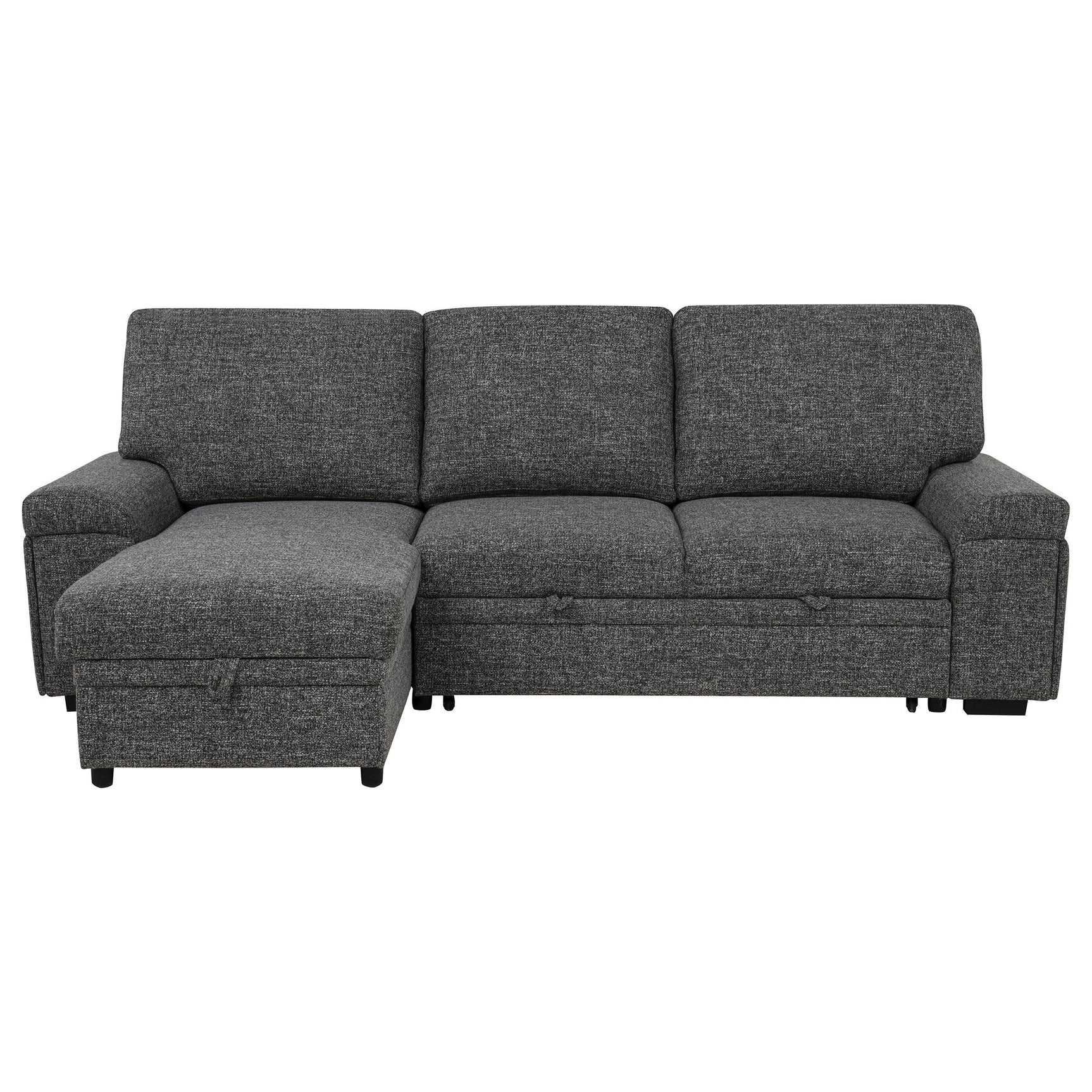 Plastic legs supporting Demko sleeper sectional