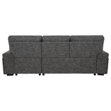 Pop-out arm panels revealing storage and speakers