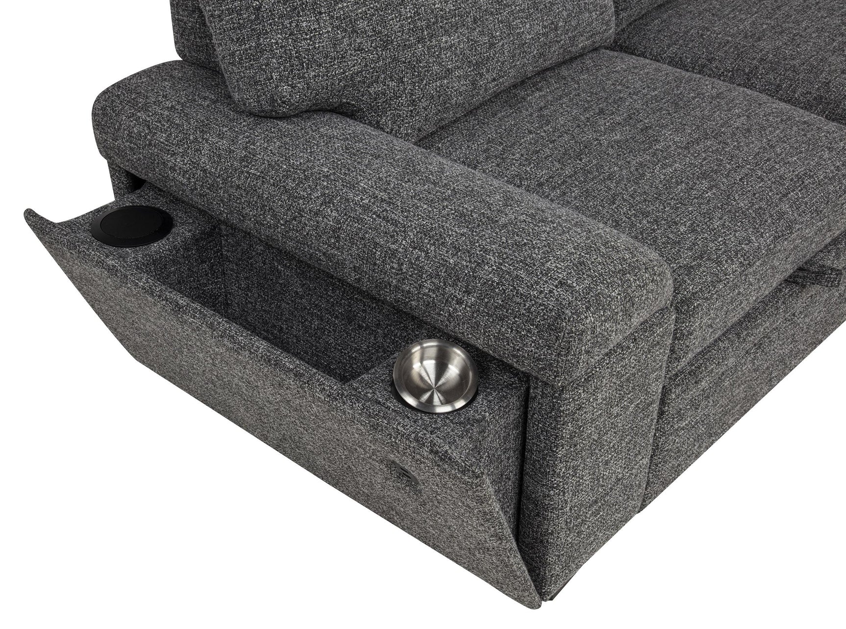 Top view of sleeper surface on sectional sofa