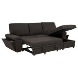 Bluetooth speaker built into sectional sofa arm