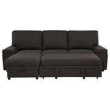 USB-A and USB-C charging ports on sectional sofa