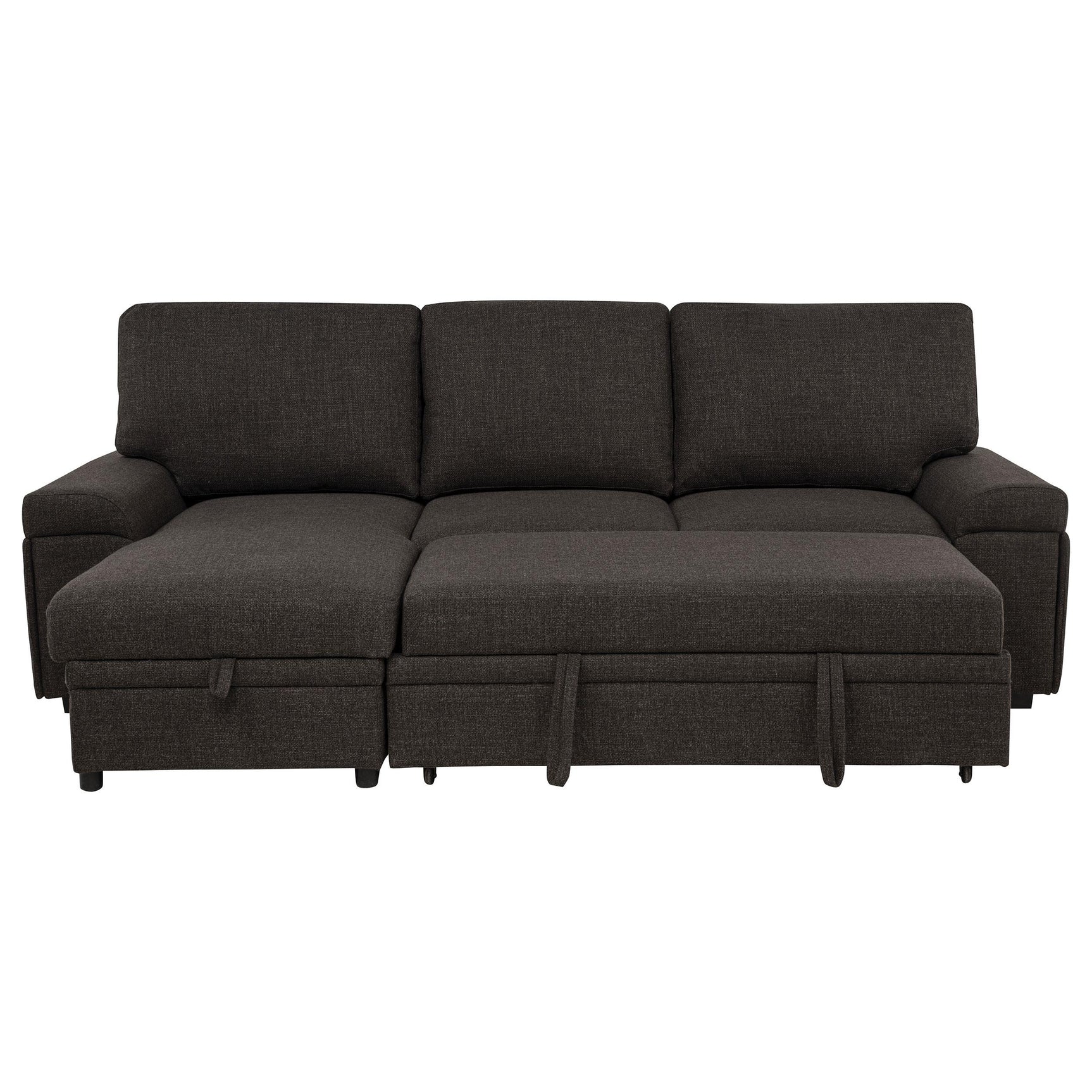 USB-A and USB-C charging ports on sectional sofa