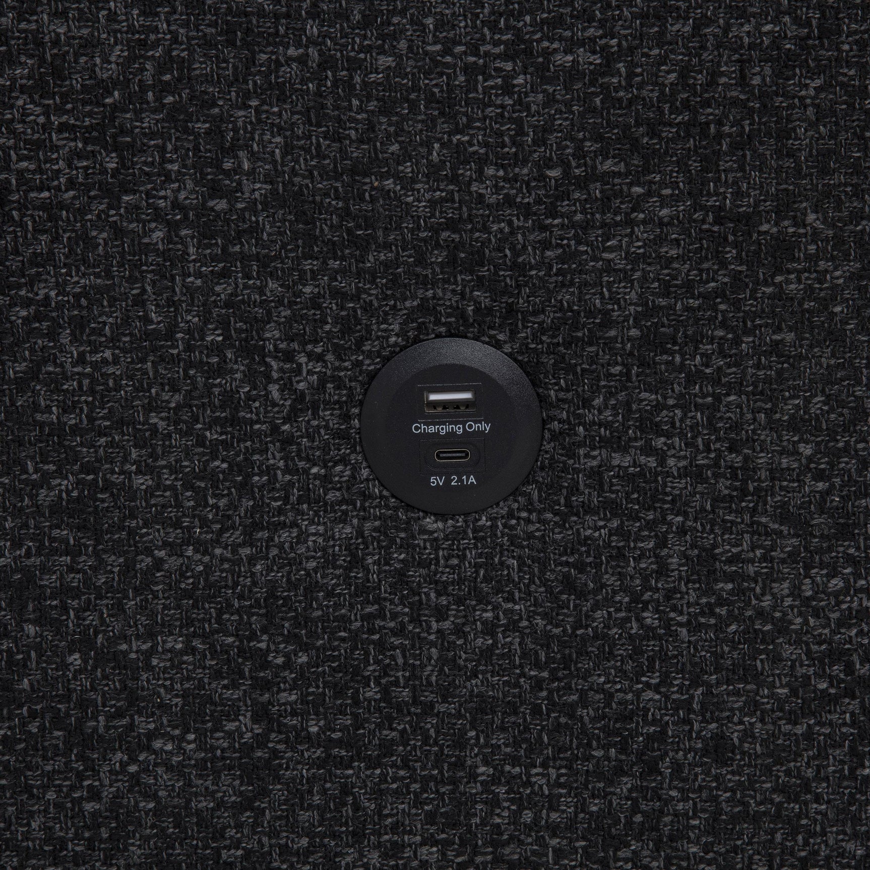 View of sectional sofa showing dimensions