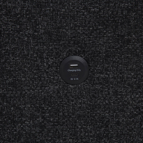 View of sectional sofa showing dimensions