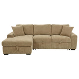 Pastrana sectional sofa wooden frame and metal support detail