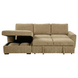 Pastrana sectional sofa channel-paneled lower front detail