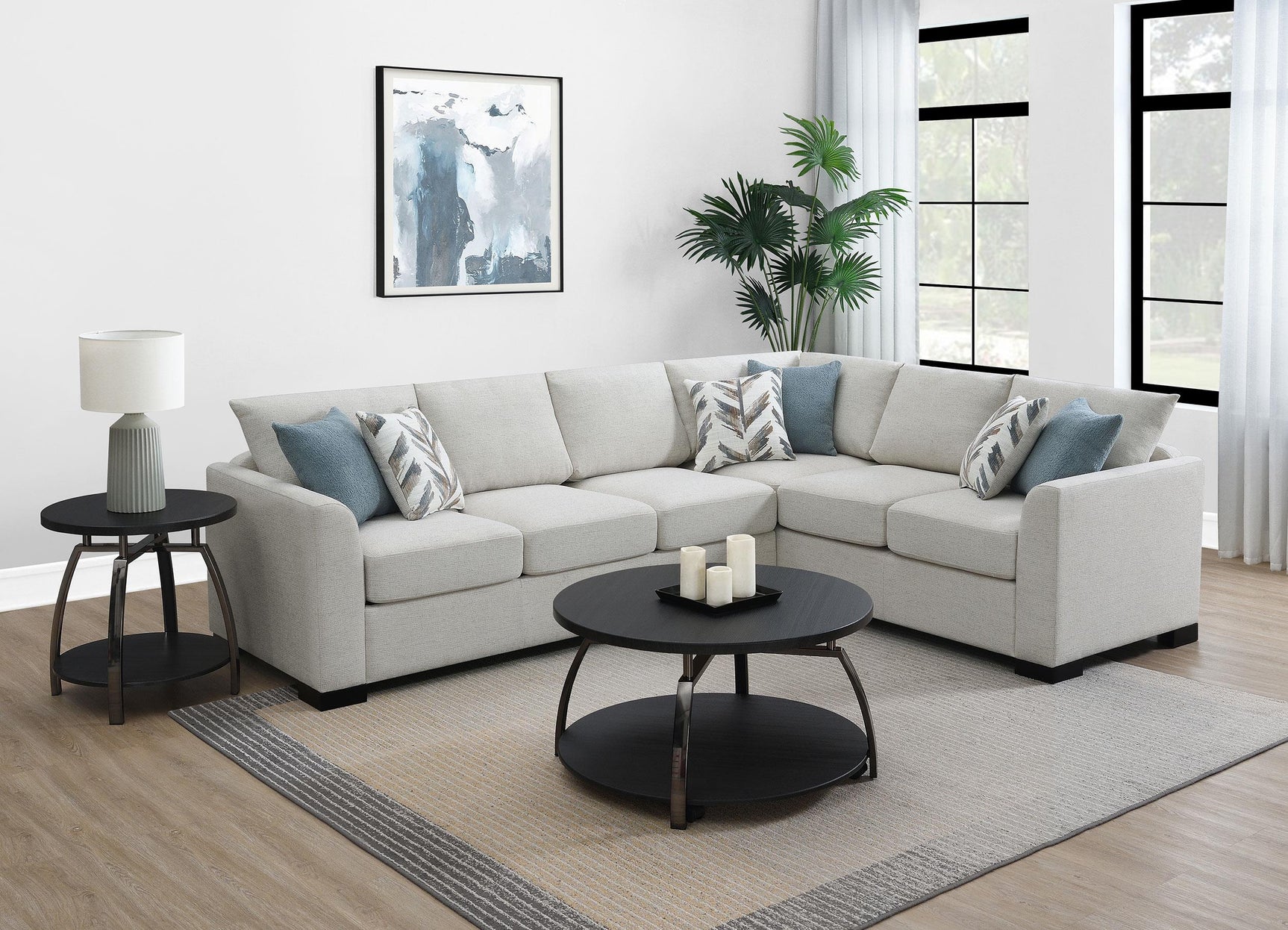 Tubasa Light Gray Sectional
