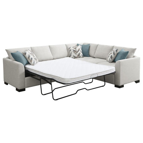 Side view showing LAF sleeper sofa component