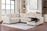 Close-up of corduroy fabric upholstery on Devonshire sectional