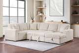 Storage chaise compartment open on Devonshire sectional