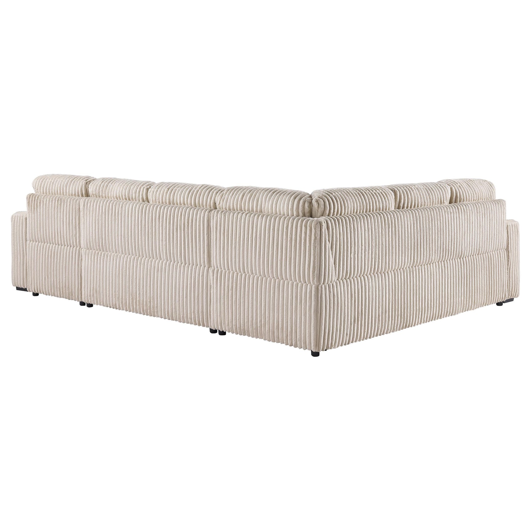 Devonshire Sleeper Sectional Sofa in camel with storage chaise, angled view