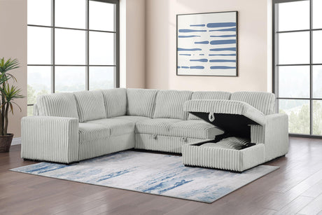 Close-up of Devonshire sectional sofa upholstery and cushions