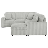 Devonshire grey sleeper sectional sofa with storage chaise