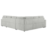 Devonshire grey sleeper sectional sofa with storage chaise