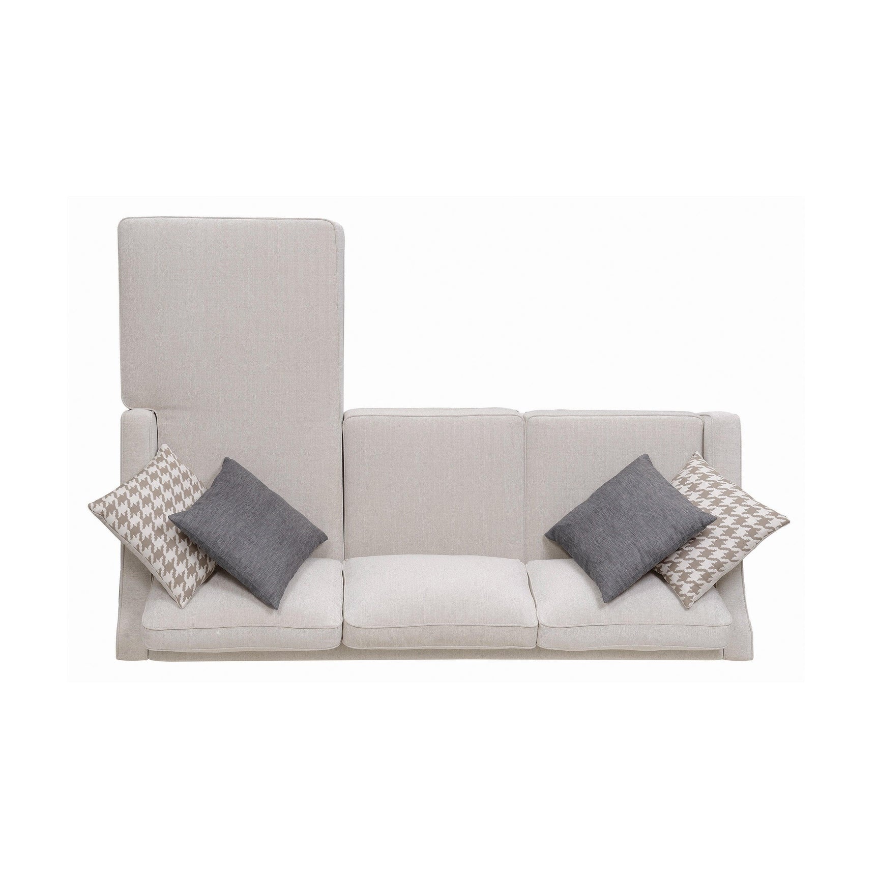 Alternate main view of Mcloughlin Cream Upholstered Sectional Sofa