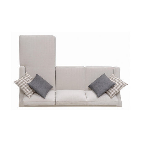 Alternate main view of Mcloughlin Cream Upholstered Sectional Sofa