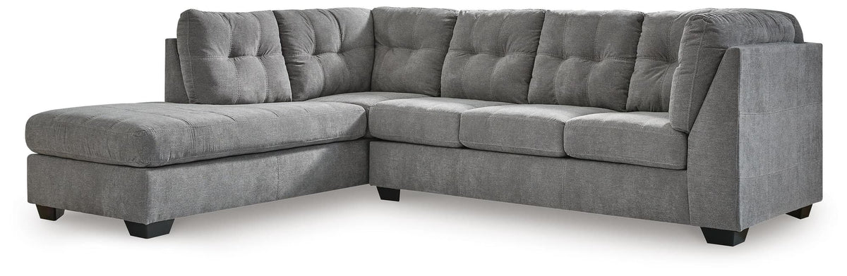 Marleton Gray 2-Piece Sleeper Sectional with Ottoman — product image 3