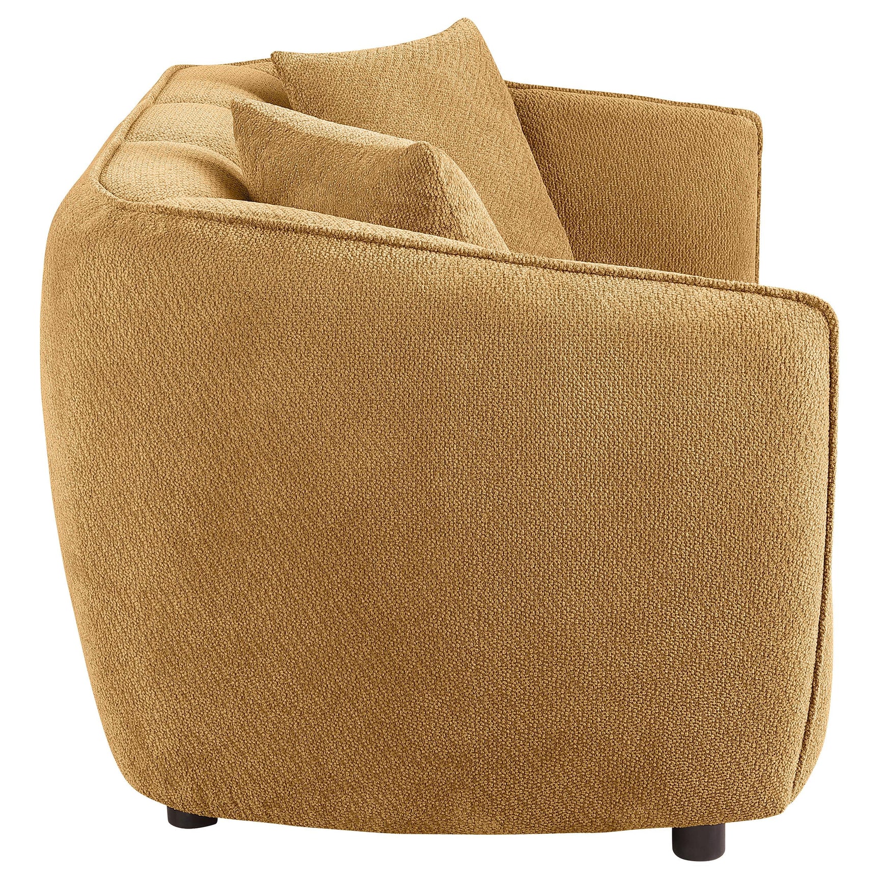 Loveseat showing entire profile from side
