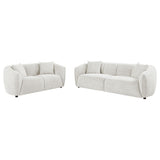 Aleisha 2-piece Chenille Upholstered Sofa Set Ivory