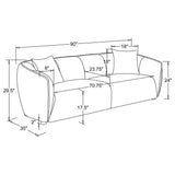 Aleisha 2-piece Chenille Upholstered Sofa Set Ivory