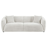 Aleisha Chenille Upholstered Sofa Ivory