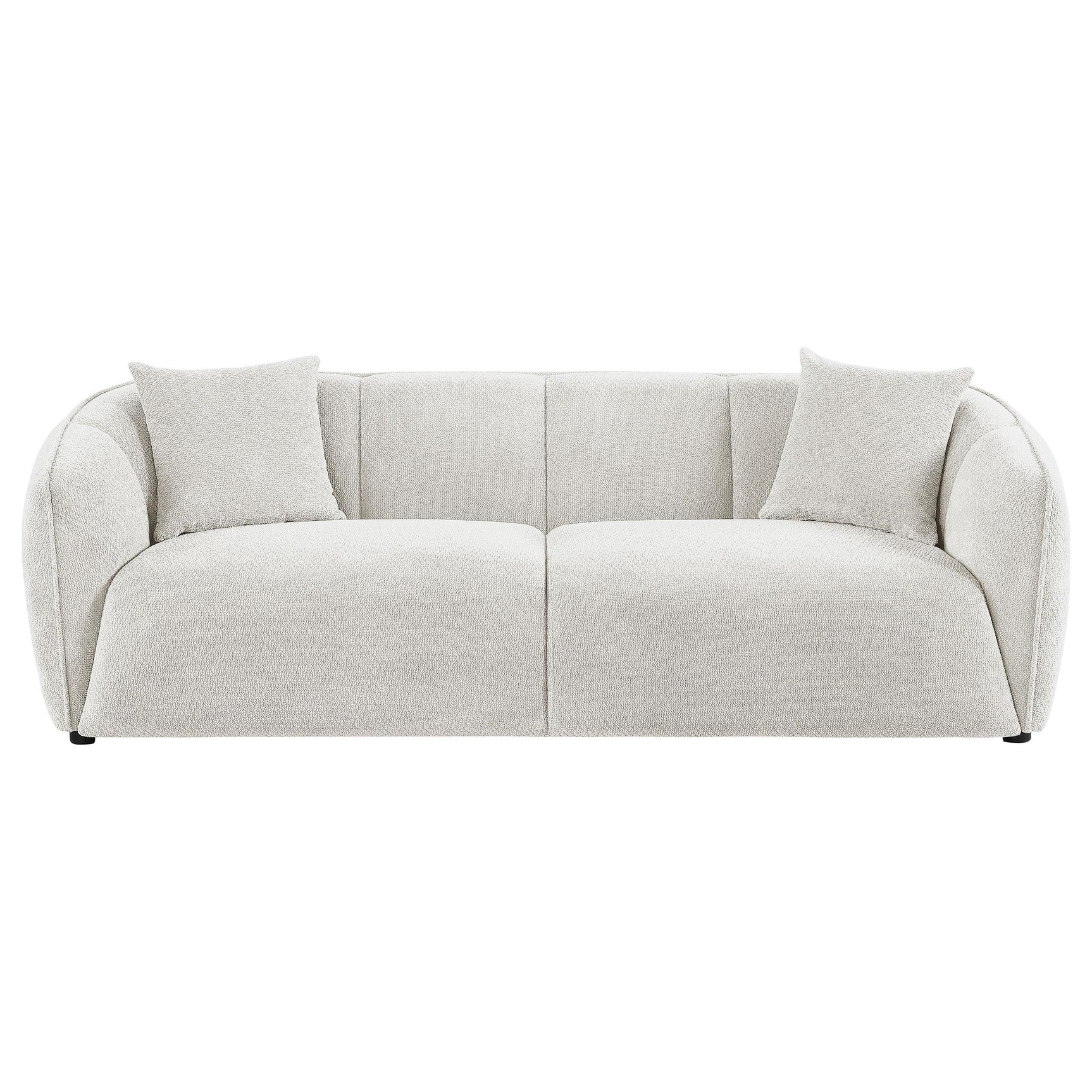 Aleisha Chenille Upholstered Sofa Ivory
