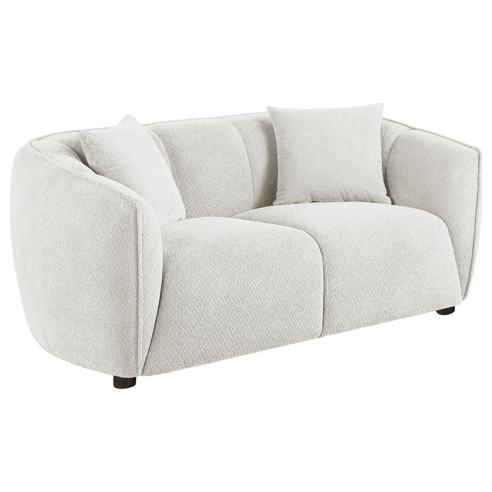 Aleisha Chenille Upholstered Loveseat Ivory