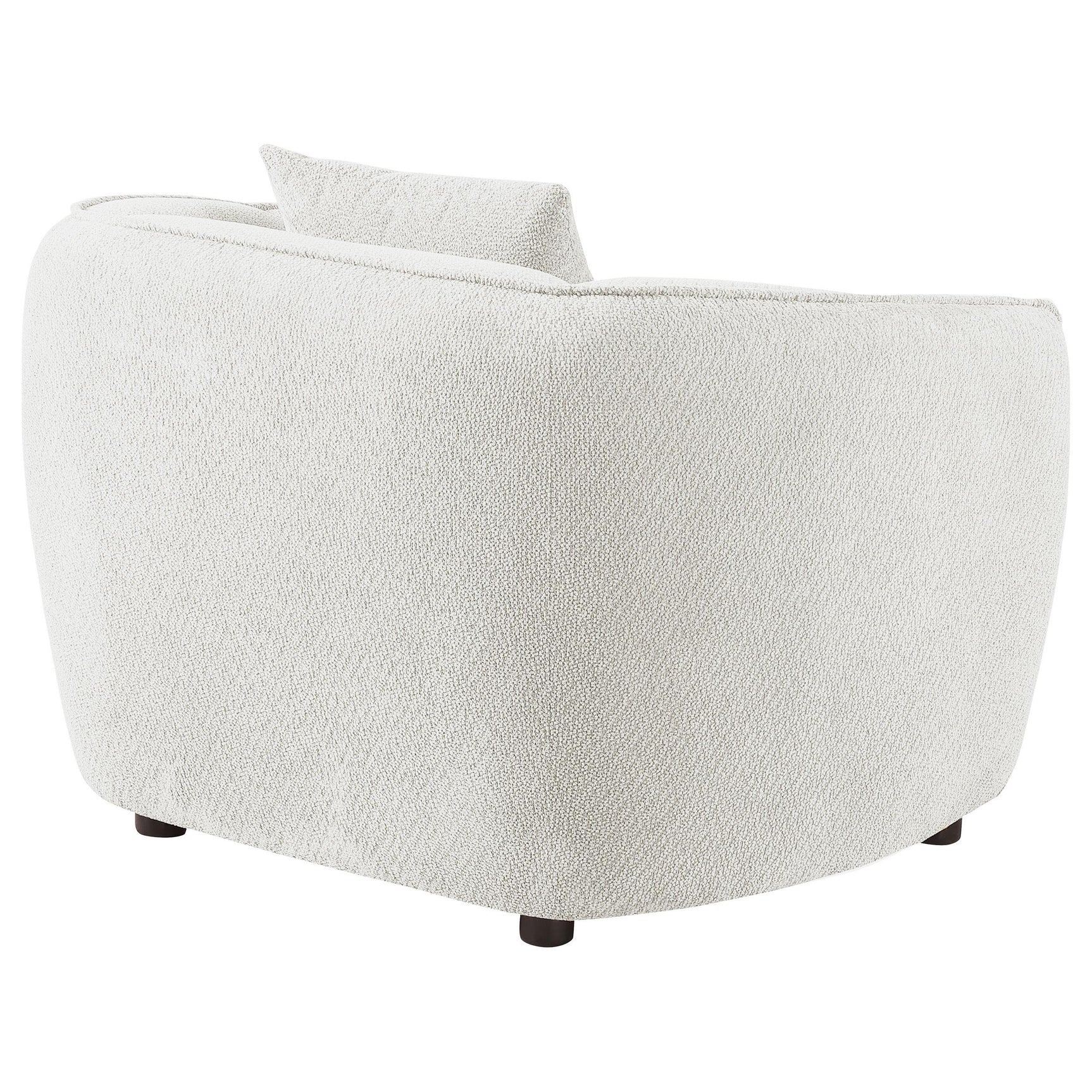 Focus on plush foam cushions and sinuous spring support of Aleisha chair