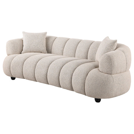 Close-up of channel tufting detail on Whitney Sofa