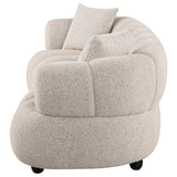 Whitney Contemporary Channel Tufted Boucle Upholstered Sofa