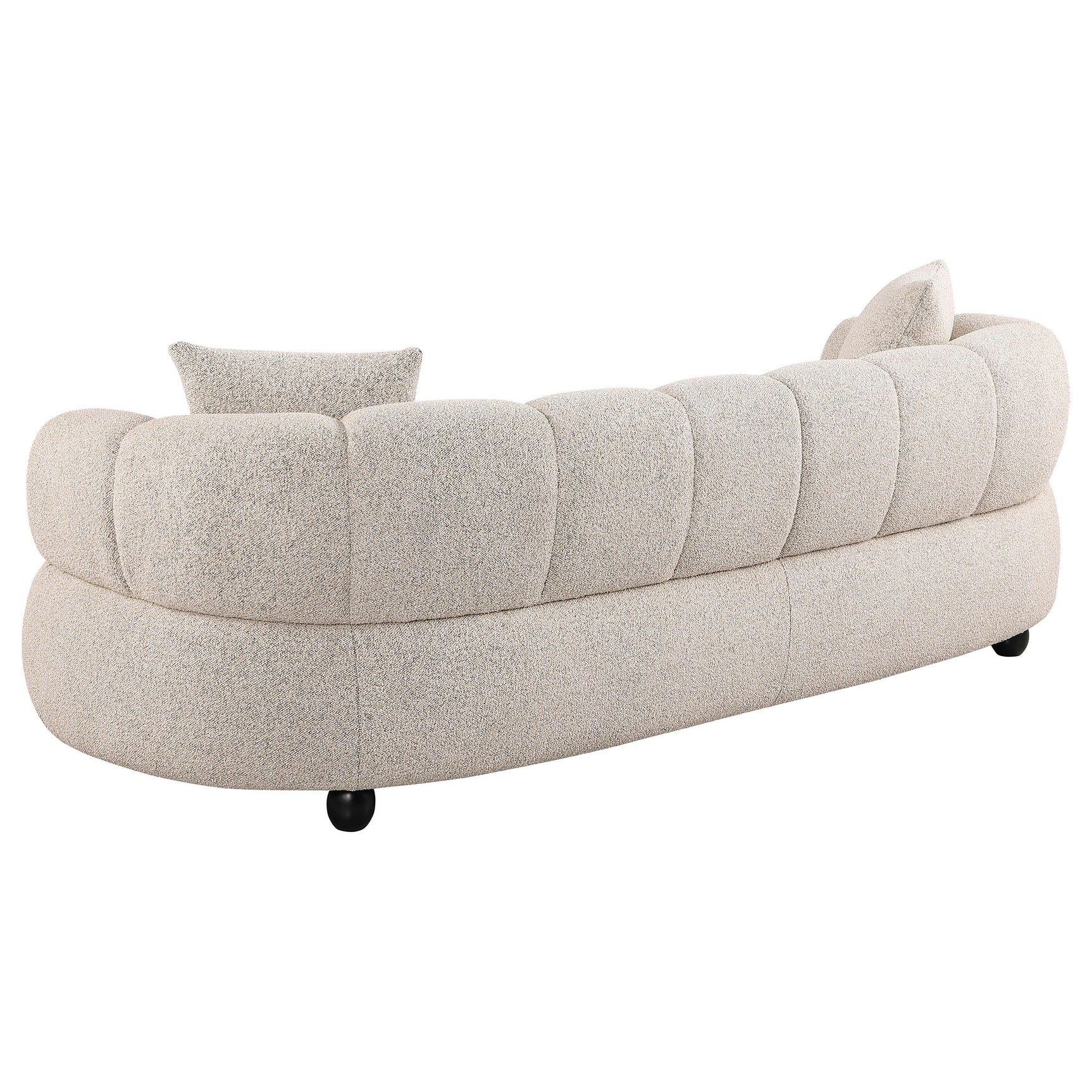 Whitney Contemporary Channel Tufted Boucle Upholstered Sofa