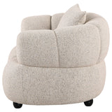 Whitney chair back view highlighting loose back pillow