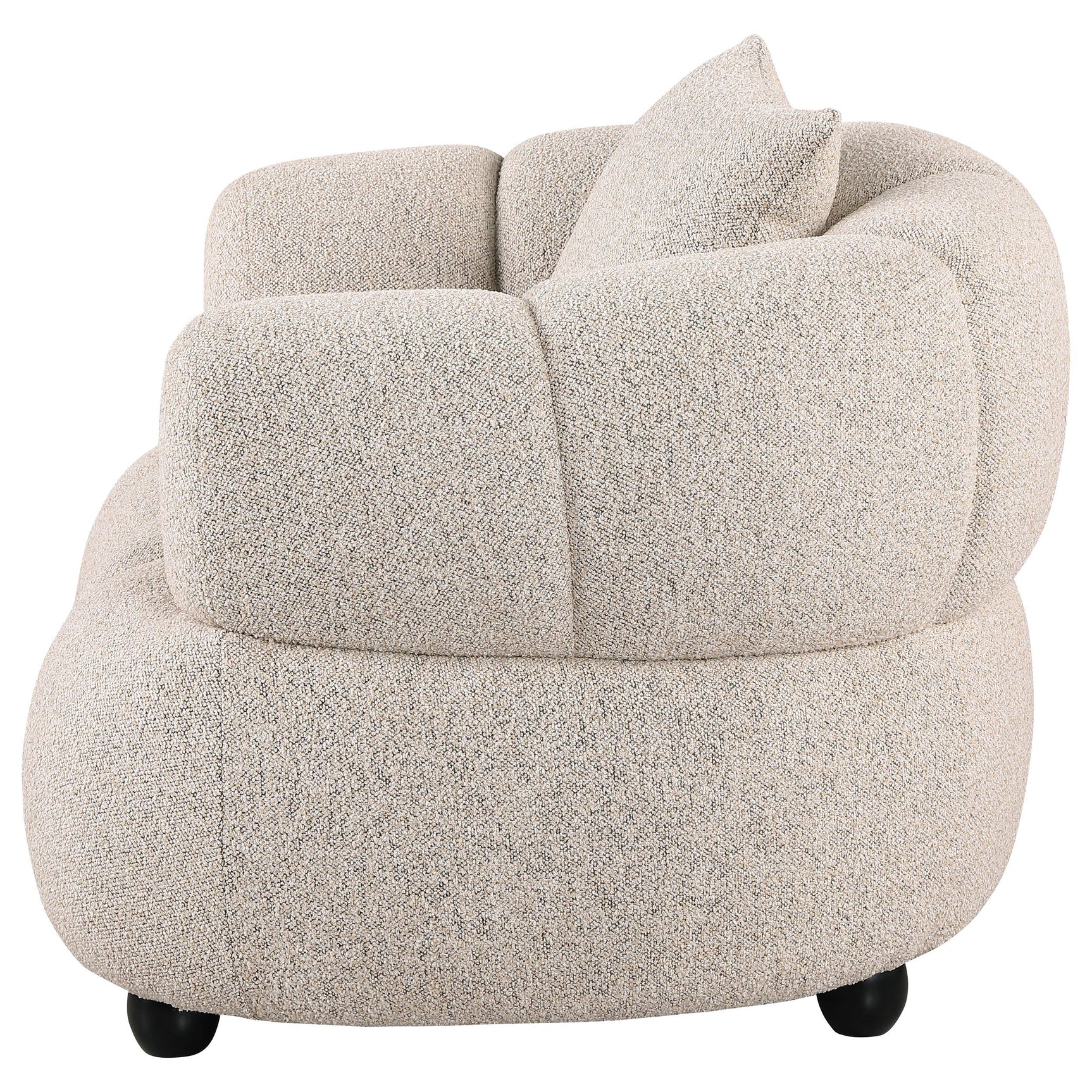Whitney chair back view highlighting loose back pillow