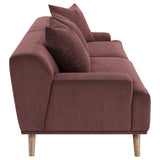 Alternate front view of Elizabeth Corduroy Upholstered Sofa