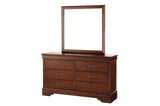 Mayville Brown Cherry Sleigh Bed headboard detail