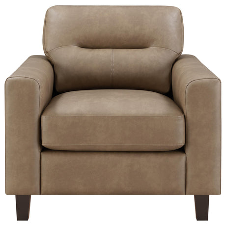 Side profile of Scotland sofa set showing leg design