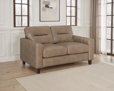 Scotland Loveseat side angle showing plush cushions