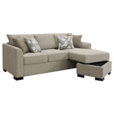 Storey Upholstered Sectional Sofa accent pillows detail