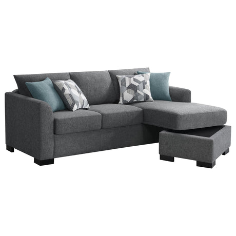 Storey Sectional Sofa chaise empty room setting