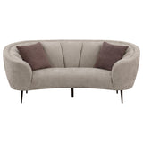 Ellorie Loveseat Side View Showing Curved Arms