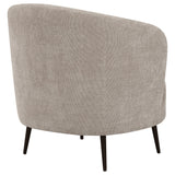 Back view of Ellorie upholstered curved chair