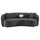 Brookside 2-piece velvet sofa set front view