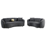 Brookside loveseat velvet fabric close up